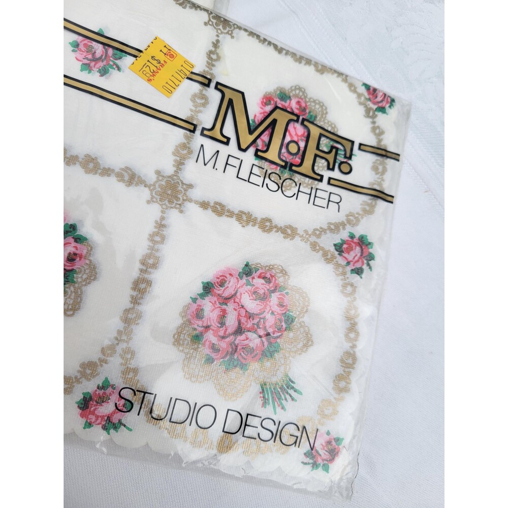 Vintage M Fleischer Paper Napkins Roses Tea Party New Old Stock 50 total